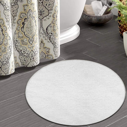 Women's Large Home Decor Mat, Soft Round Yoga Carpet, Non Slip Machine Washable Home Office Circle Rug Purple