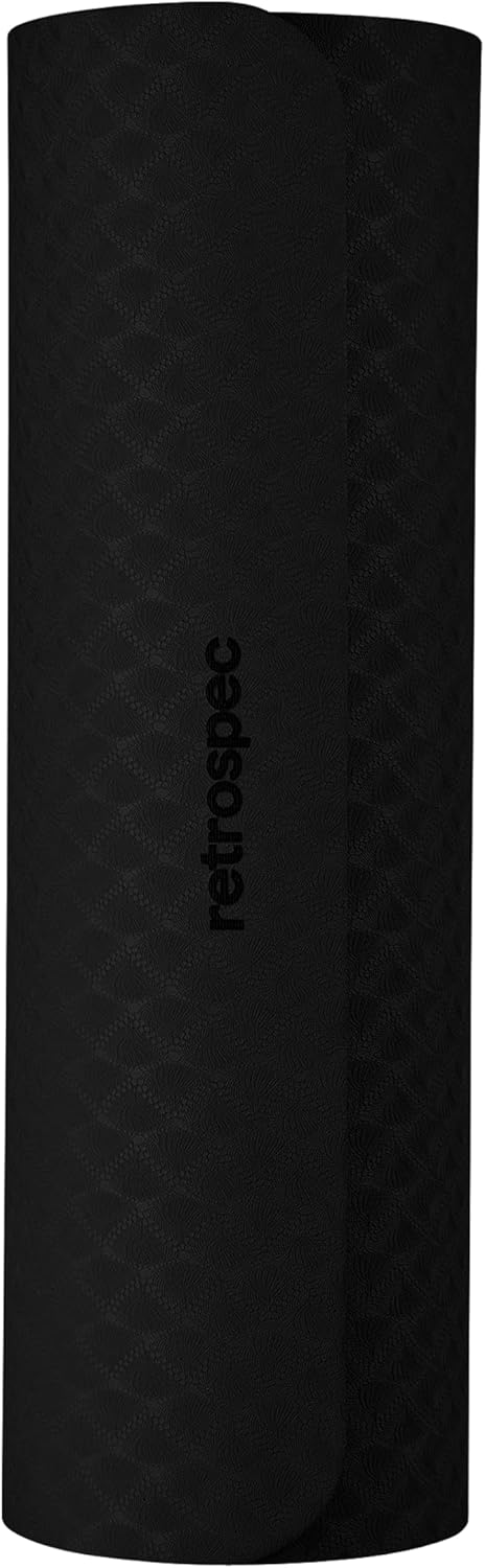 Retrospec Zuma Yoga Mat | 1/2 Inch Thick Non Slip Workout Mat | TPE Exercise Mat for Yoga, Pilates & Stretching | 72x24in