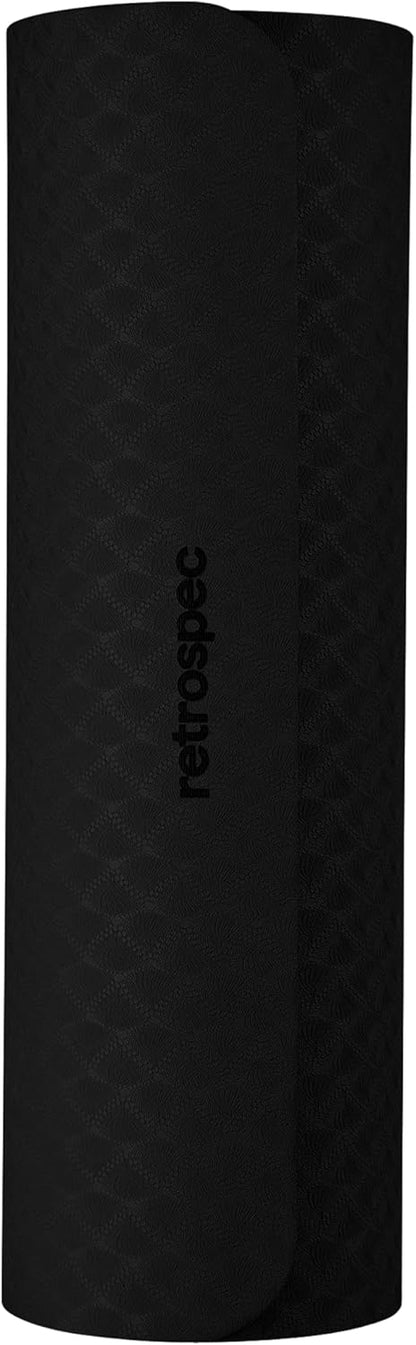 Retrospec Zuma Yoga Mat | 1/2 Inch Thick Non Slip Workout Mat | TPE Exercise Mat for Yoga, Pilates & Stretching | 72x24in