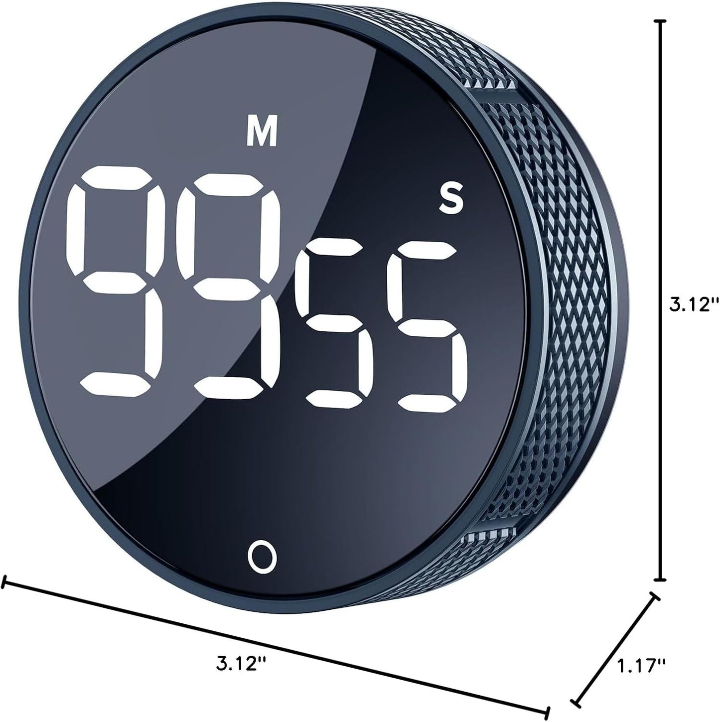 AVINIA Digital Kitchen Timers, Visual timers Large LED Display Magnetic Countdown Countup Timer for Classroom Cooking Fitness Baking Studying Teaching, Easy for Kids and Seniors Black