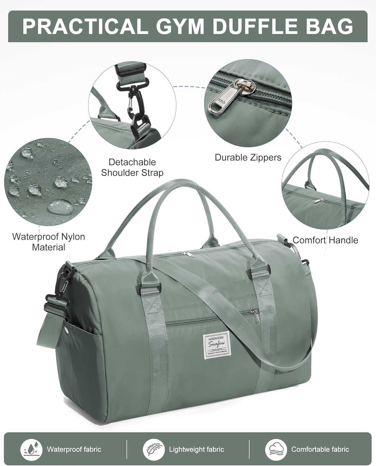 Gym Bag Womens Mens with Shoes Compartment and Wet Pocket Travel Duffel Bag for Women for Plane Sport Gym Tote Bags Swimming Yoga Waterproof Weekend Overnight Carry on Bag Hospital Holdalls - Colors B
