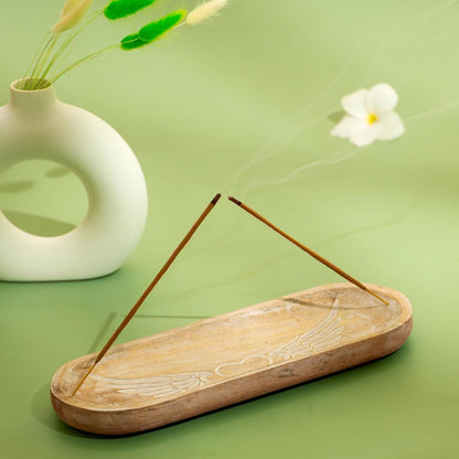 Incense Holder-Incense Burner/Ash Catcher-Handmade Wooden Insence Tray Home Decor 11x4x1.2 Inches