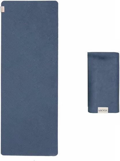 Travel Yoga Mat 1.5mm | Foldable, Lightweight Mat | Use for Travel, Backpacking, Yoga Retreat, Outdoors, Gym, Pilates, Machine Washable, Eco-Friendly