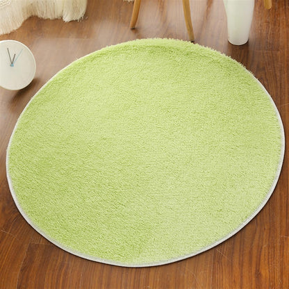 Plush Round Rug Soft Indoor Modern Area Rugs Yoga Mat for Children Bedroom Home Decor Nursery Grey 2 Feet