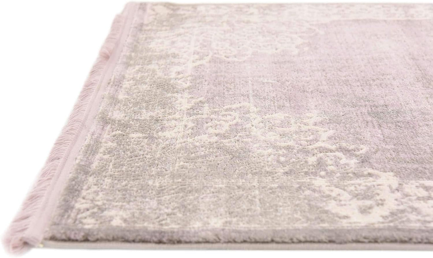 Unique Loom New Classical Collection Area Rug - Olwen (4'Round, Purple/ Gray)