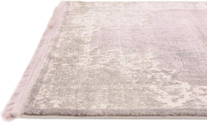 Unique Loom New Classical Collection Area Rug - Olwen (4'Round, Purple/ Gray)