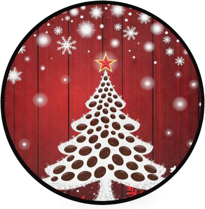 Vdsrup Ocean Sea Horse Doormat Nautical Seahorse Starfish Round Floor Mat Non Slip Carpet Yoga Mat Rug for Entryway Living Room Bedroom Home Decor 3'
