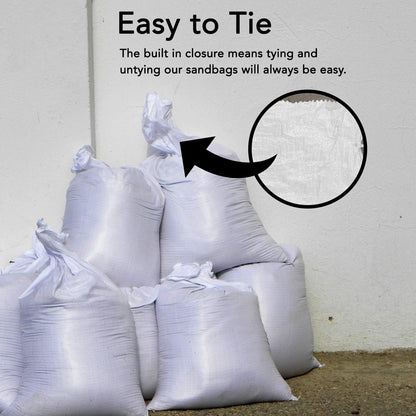 AK TRADING CO. 14" x 26" Poly Sandbags W/UV Protection & Built-in Ties - Flood Water Barrier - Tent Sandbags - Orange