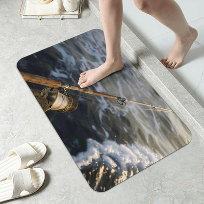 Yoga Meditation Printed Rounded Corner Diatomaceous Doormat 31.5x19.7 Inch Bath Mat Rug Non Slip Shower Floor Mat, Absorbent Bathroom Rugs Mat for Anti Slip Shower Mat, Housewarming Gift
