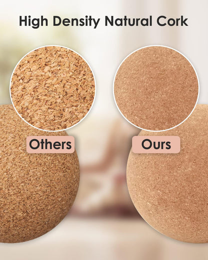 KITWILD Cork Peanut Massage Ball, Peanut Double Lacrosse Massage Ball for Deep Tissue Muscle Massage, Myofascial Release, Muscle Knots, and Yoga Therapy