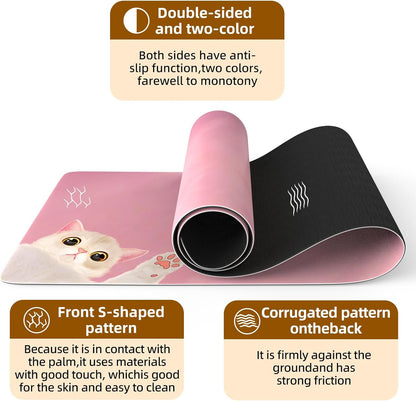 FOLAI Extra Thick Yoga Mat 6mm，pilates mat thick - Non-Slip Exercise Mat for HIIT, Pilates & Home Workouts & Workout with Free Carry Strap