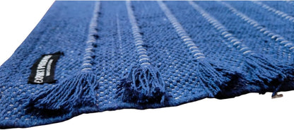 Indian Handmade100 % Organic Anti Skid Multi Colour Cotton Yoga Mat - Eco-Friendly Hand-Woven Rug - Non-Slip & Thick (24”x72”x5mm) for Hot yoga & Everyday Fitness at Home - Comfortable & Foldable Extra-Long Mat