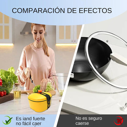 Multipurpose Silicone Strap for Slow Cooker Lid, Elastic and Reusable Closure, Silicone Pot Lid Fixing Strap – For Lunch Box, Yoga Mat, Kitchen, Storage