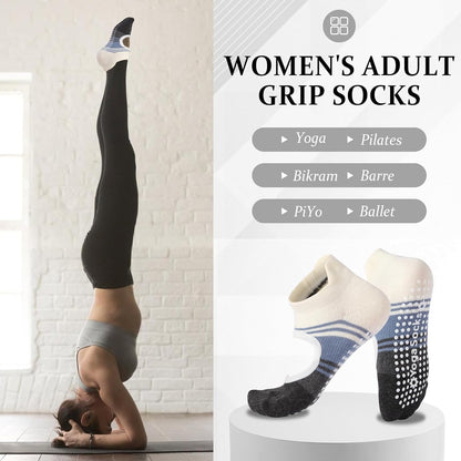 Pilates Socks with Grips for Women,Yoga Socks, Non-Slip Yoga Sock with Toe Separators, Pilates Non Slip Sock