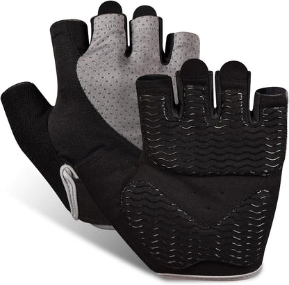 sunnex Workout Gloves for Women - Breathable Weight Lifting Gloves with Non-Slip Silicone Padding, Fingerless Gym Gloves for Cycling, Rowing, Pull Ups & Training (4 Sizes)