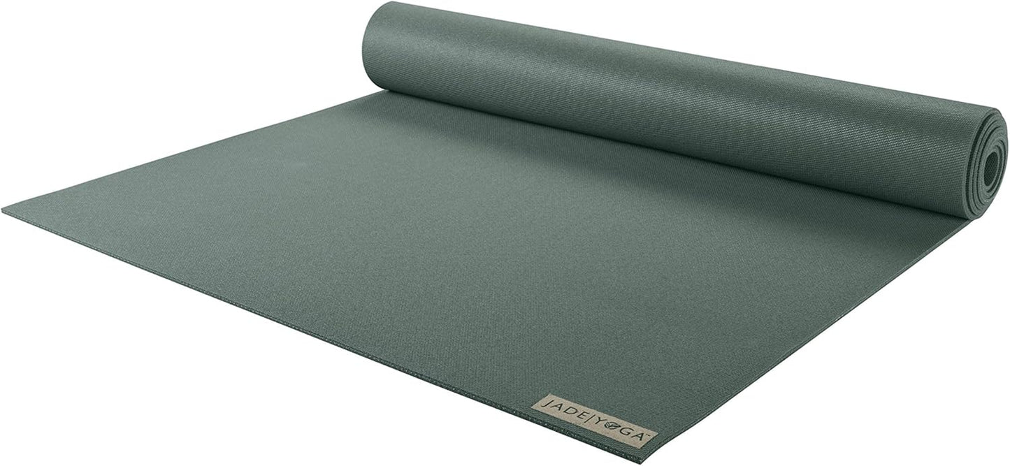 JadeYoga Harmony Yoga Mat - Durable & Thick Gym Fitness Mat, Non-Slip Natural Rubber Yoga Mat - Home Exercise & Stretching Mat, Workout Mat - Yoga, Pilates & Meditation for Women & Men