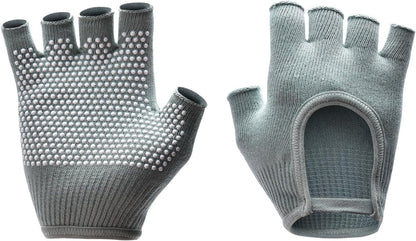Non-Slip Fingerless Yoga Gloves – Ideal for Pilates, Barre, Air Yoga, and Fitness Workouts – Breathable Fabric with Enhanced Grip for Stability