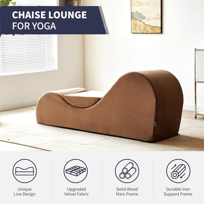 Yoga Chair, Yoga Chaise Lounge Chair Indoor, Yoga Chairs for Adults Exercise, Stretching, Relaxation, Ergonomic Design, Tantra Chair for Bedroom Living Room
