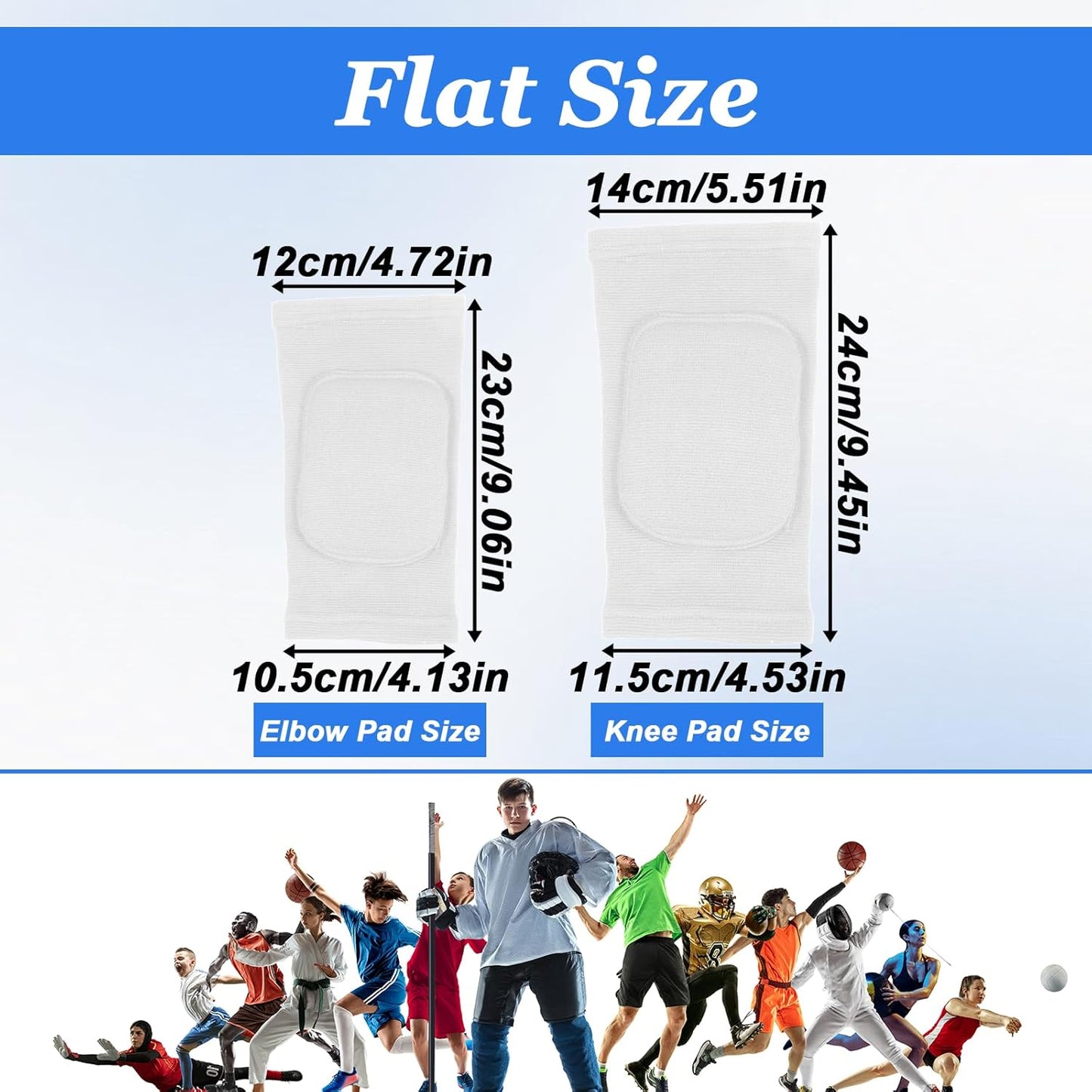 Volleyball Knee Pads and Elbow Brace Pads Set, Compression Breathable Arm and Knee Protection Sleeves with Soft Support Cushion for Men and Women Yoga Dance Football Basketball Running (Black)