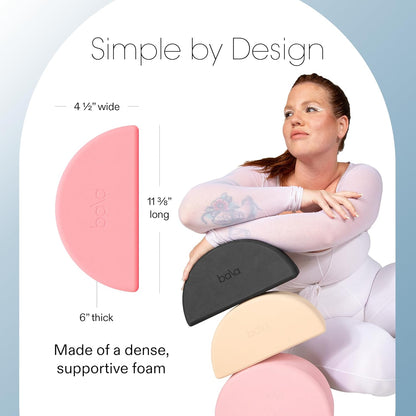 Bala Balance Blocks 2 Pack, Yoga Blocks for Working Out, (Blush) - Semi-Circular Yoga Accessories for Stretching & Exercise - Yoga Equipment for Home Workout - Yoga Block Essentials for Women & Men