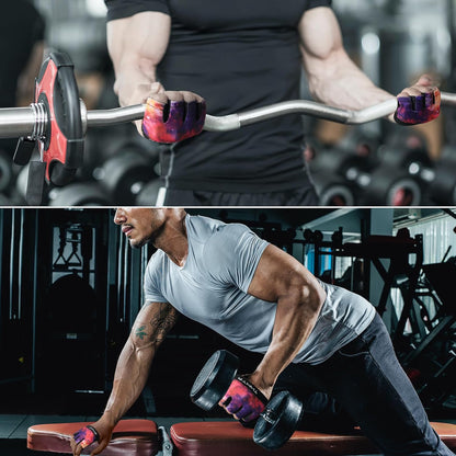 Minimal Workout Gloves,Short Micro Weight Lifting Gloves Grip Pads with Full Palm Protection & Extra Grip for Men Women Weightlifting,Gym,Cross Training,Powerlifting,WODs.