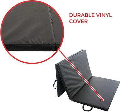 Sunny Health & Fitness Tri-Folding & Puzzle Exercise Mats – Extra Thick, Durable, Non-Slip, Water-Resistant Cushioning for Home Gym, Yoga, MMA, Gymnastics, Cardio, and Core Workouts