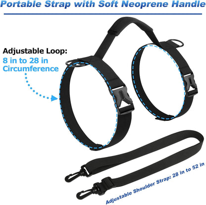 Cosmos Portable Yoga Mat Strap Mat Sling Picnic Blanket Strap with Adjustable Shoulder Strap & Handle for Festivals Picnics Camping Motorcycle Bedroll Pilates
