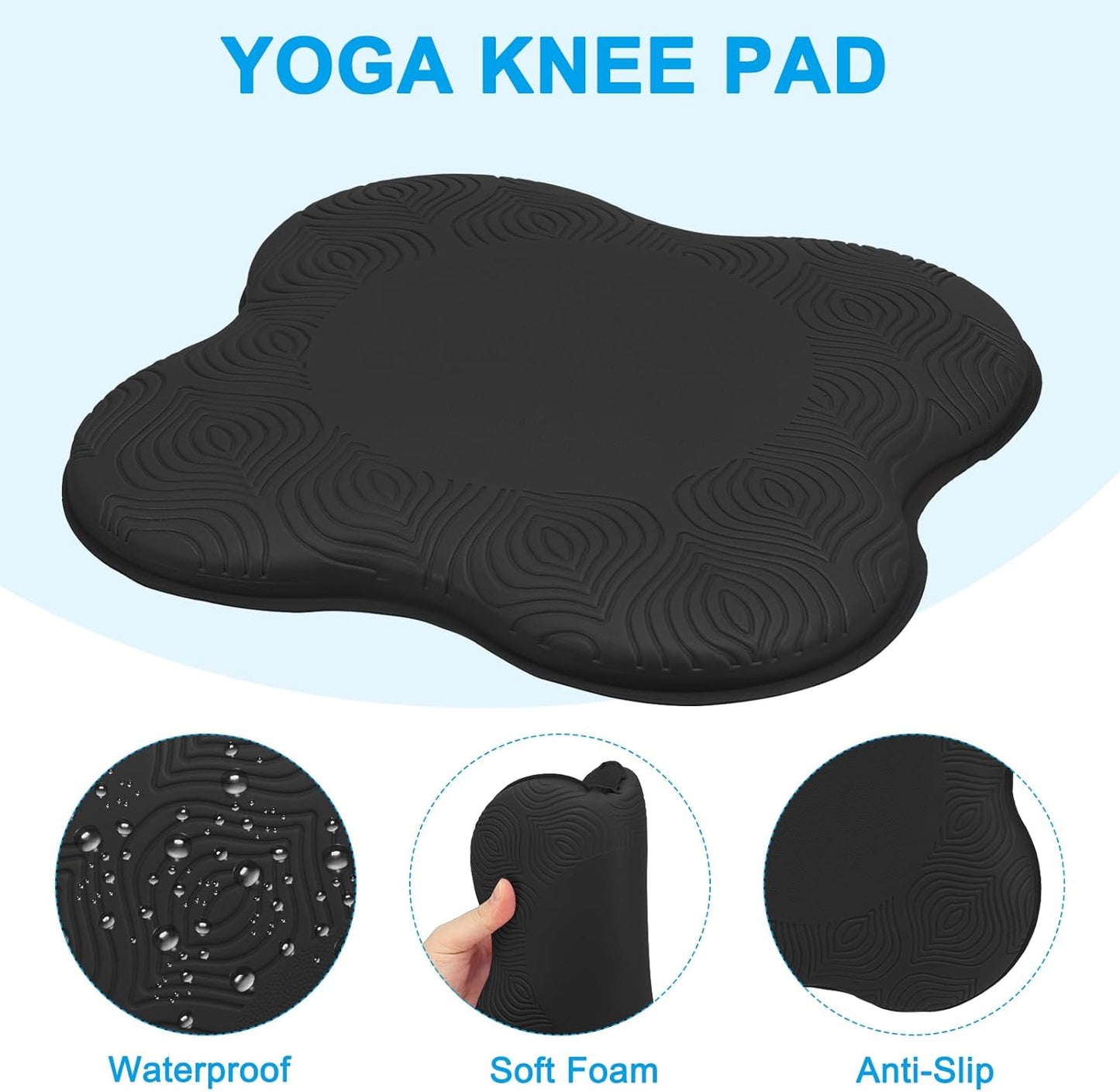 PATIKIL Yoga Knee Pads Cushion PU Foam Yoga Knee Mat Extra Thick Pilates Kneeling Pad for for Women Men Wrist Hands Head Exercise