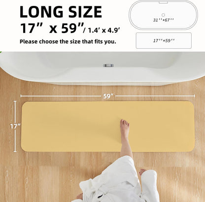 TYUU Bath Mat, Bathroom Rugs Non Slip Washable Thin Absorbent Quick Dry Bath Mat Fits Under Door Bathroom Floor Mat Perfect for Bath, Shower, or Sink 24"x36" Dark Grey