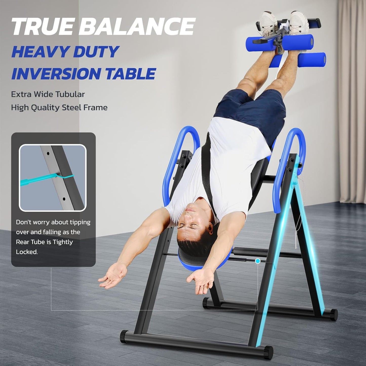 YOLEO Gravity Inversion Table for Back Pain Relief 2026 New Inversion Table w/Lumbar Support Easy to Assemble Back Stretcher Machine 300 lbs