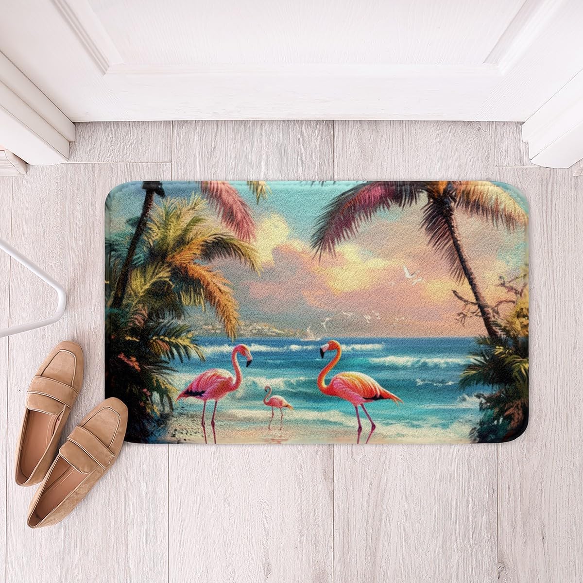 Erosebridal Yoga Bathroom Rugs Gradient Bath Mat,Meditation 20"X 32" Doormats Floor Mats for Kids Boys Girls Teens Lotus Art Non Slip Bath Rug