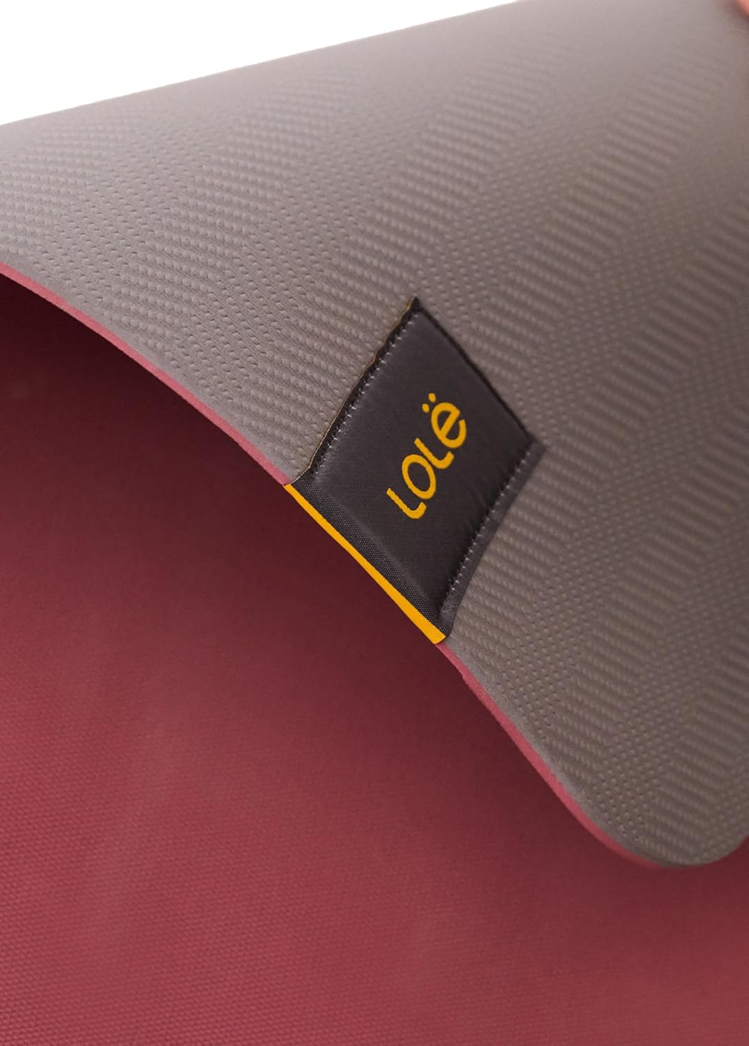 Lolë Pose Yoga Mat for Women with Strap Carrier | Non-Slip 5mm Thick Exercise Mat | Ideal for Hot Yoga & Pilates | PVC-Free & Sweat-Resistant