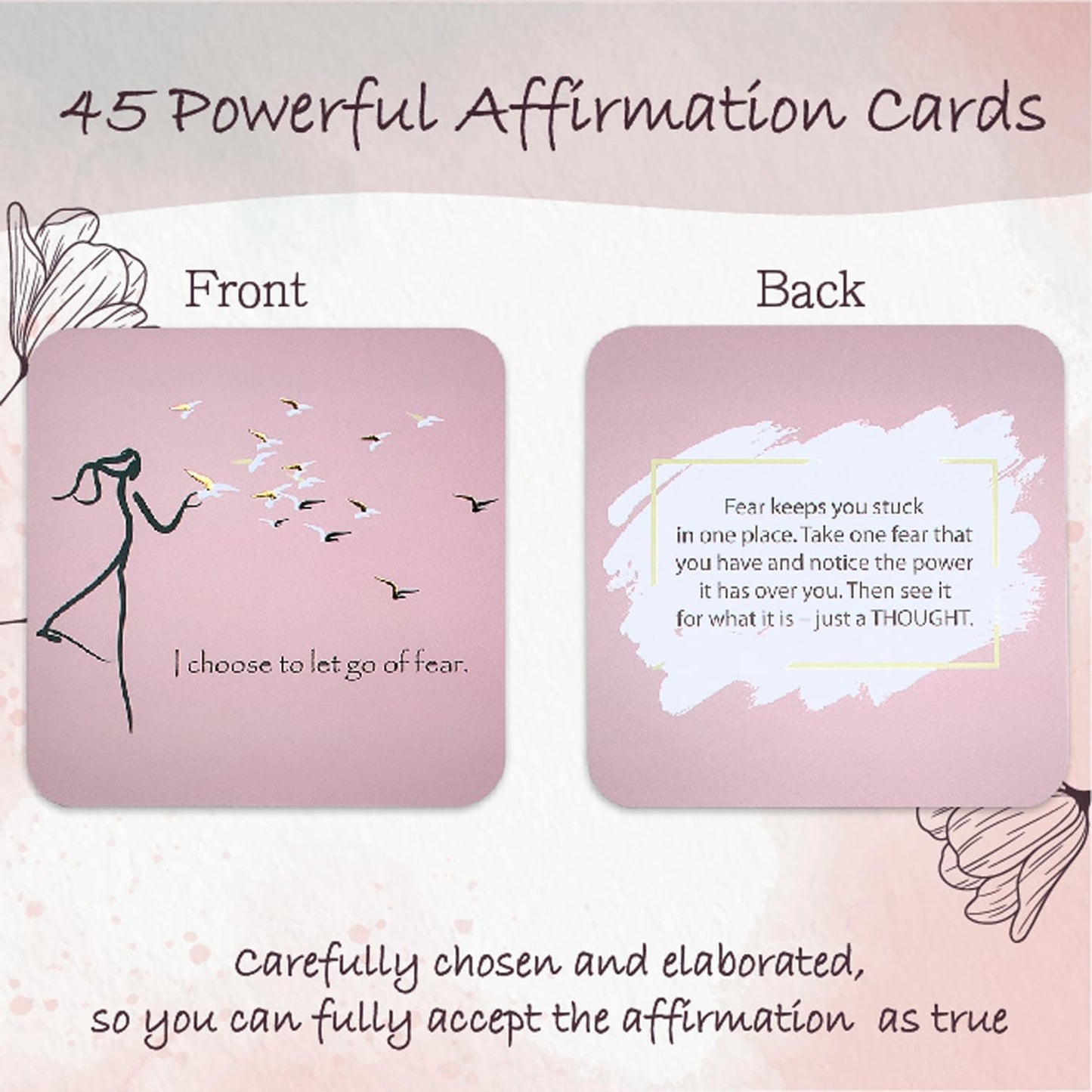 Ariond Happier Me Positive Affirmation Cards for Women - Daily Motivational & Mindful Prompts - Intentional Women Empowerment Gifts Inspirational Deck For Meditation, Yoga, & Gratitude