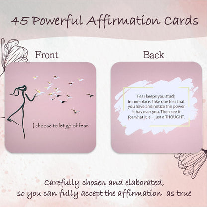 Ariond Happier Me Positive Affirmation Cards for Women - Daily Motivational & Mindful Prompts - Intentional Women Empowerment Gifts Inspirational Deck For Meditation, Yoga, & Gratitude