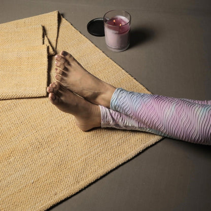 Trade Star Organic Cotton Yoga Mat Handloomed Meditation Rug Inches Perfect Size Mat Travel Mat for Indoor/Outdoor Use 72"L x 24"W Highly Absorbent Reversible Yoga Rug Tie Dye Yoga Mat for Exercise