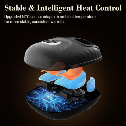 CuPiLo Foot Massager FSA Eligible HSA, 2026 Upgraded, Fathers Day Dad Gifts for Men, Feet Massager with Heat for Plantar Fasciitis Relief, 5 Levels Compression & Vibration Massage for Neuropathy