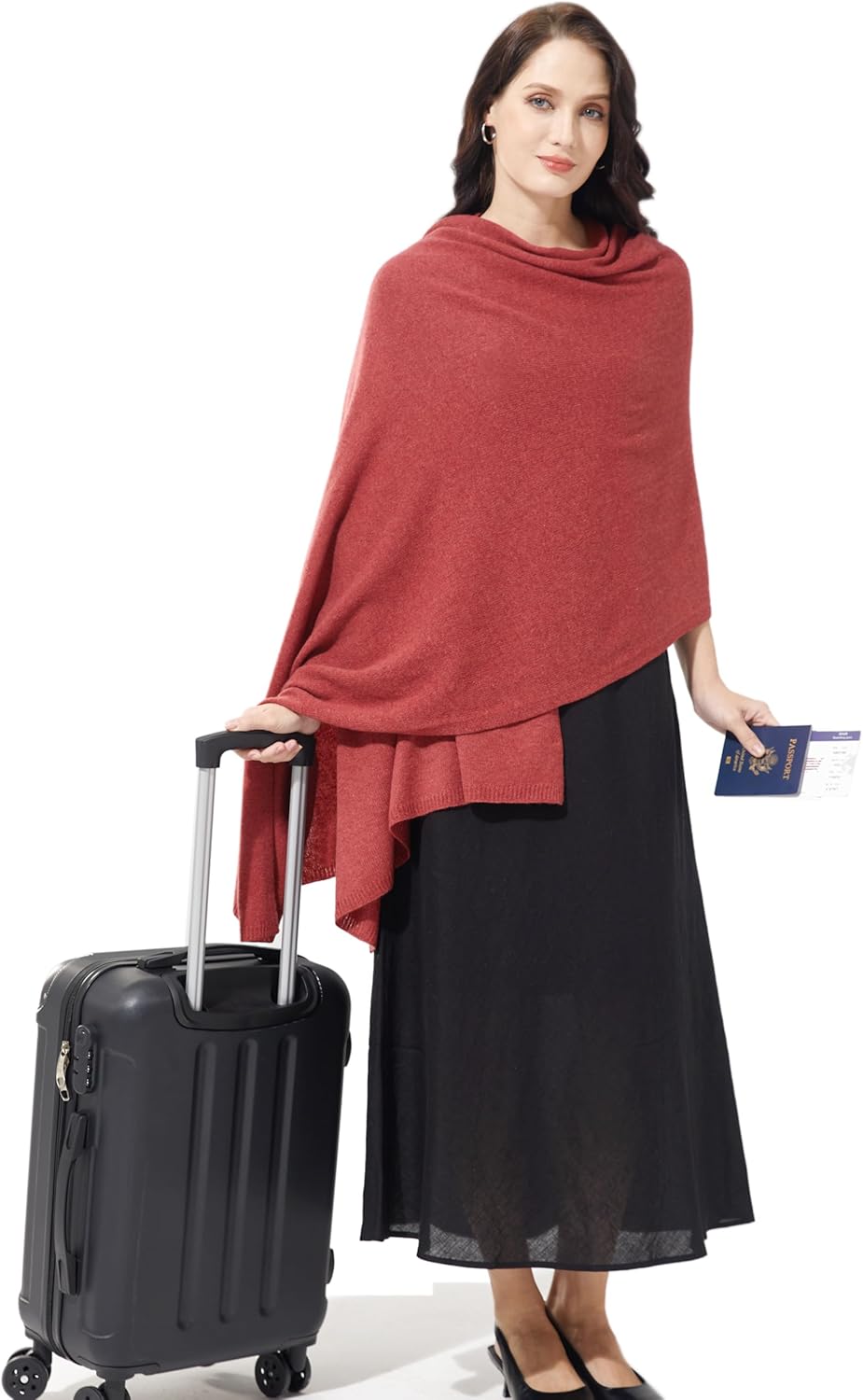 Soft Cashmere Blend Wrap Chic Scarf Stole for Women Wayfarer Travel Extra Large 87"x28" - Colors B