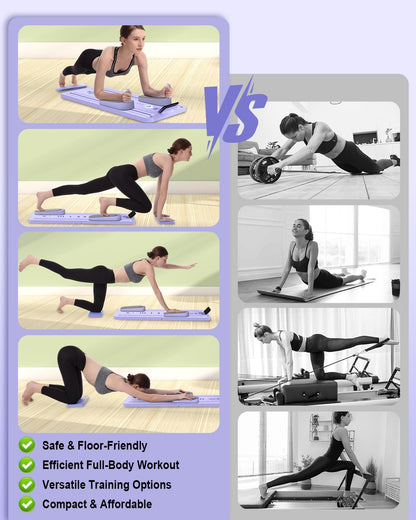 Pilates Board - Multi-Functional Pilates Reformer for Core & Abdominal Training, Top-Tier Pilates Equipment for Women’s Home Fitness