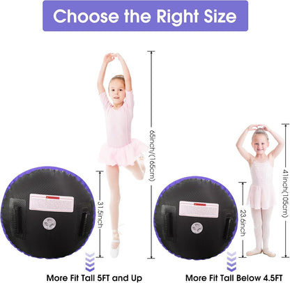 Gymnastics Air Barrel Roller Air Spot, Inflatable Tumbling Mat Tumble Track Gymnastic Equipment Balance Cylinder with Pump for Yoga Cheerleading Home Use Gym