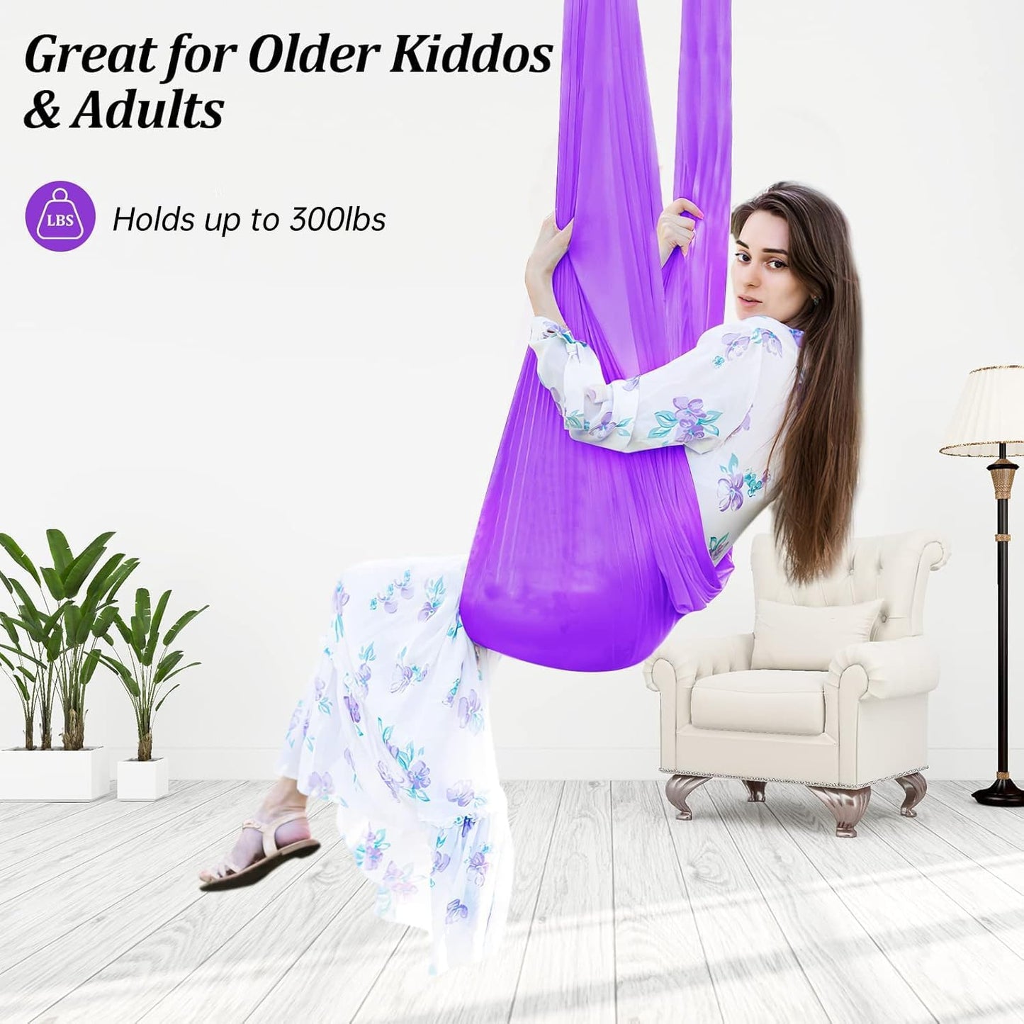Aokitec Therapy Swing for Kids with Special Needs (Hardware Included) Snuggle Swing Cuddle Hammock Indoor Adjustable Aerial Yoga for Children with Autism, ADHD, Asperger, Sensory Integration