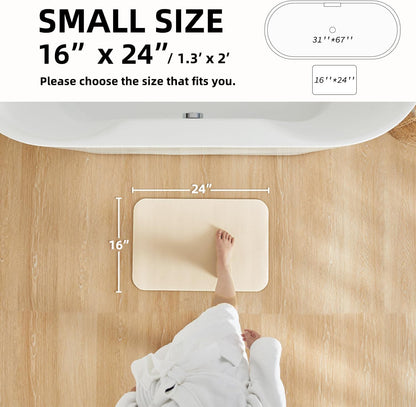 TYUU Bath Mat, Bathroom Rugs Non Slip Washable Thin Absorbent Quick Dry Bath Mat Fits Under Door Bathroom Floor Mat Perfect for Bath, Shower, or Sink 24"x36" Dark Grey