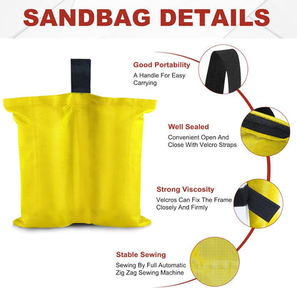 ABCCANOPY Canopy Weights 120 LBS Gazebo Tent Sand Bags,4-Pack Gray (Without Sand)
