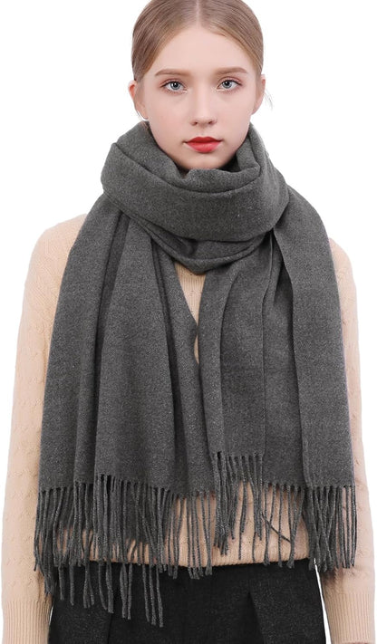 RIIQIICHY Winter Scarfs for Women Pashmina Shawls Wraps for Evening Dresses Large Warm Soft Scarves