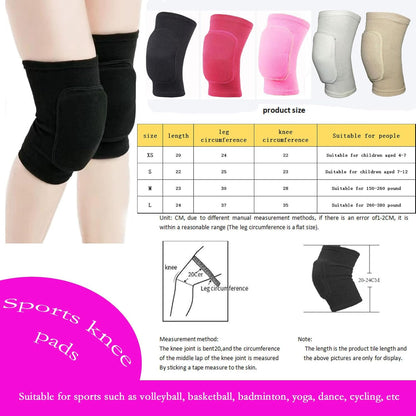 Anti slip sponge, soft and breathable men's, women's, girls', and children's black knee pads suitable for sports scenes such as volleyball, football, dance, yoga, wrestling, running, cycling, etc (Black, Large)