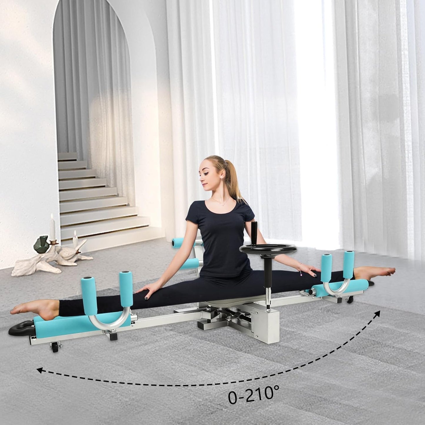 Leg Stretcher, 220/330Lbs Heavy Duty Split Machine for Leg Stretching, Leg Stretching Split Machine, Flexibility Stretching Equipment Black/Blue