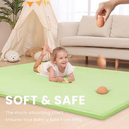 Baby Play Mat for Floor,1.3" Thick Memory Foam Tummy Time Mat,Soft Coral Velvet Nursery Rug,Large Non Slip for Crawling,Toddlers,Infants,Kids,Yoga & Tatami Style for Living Room(Dark Gray)