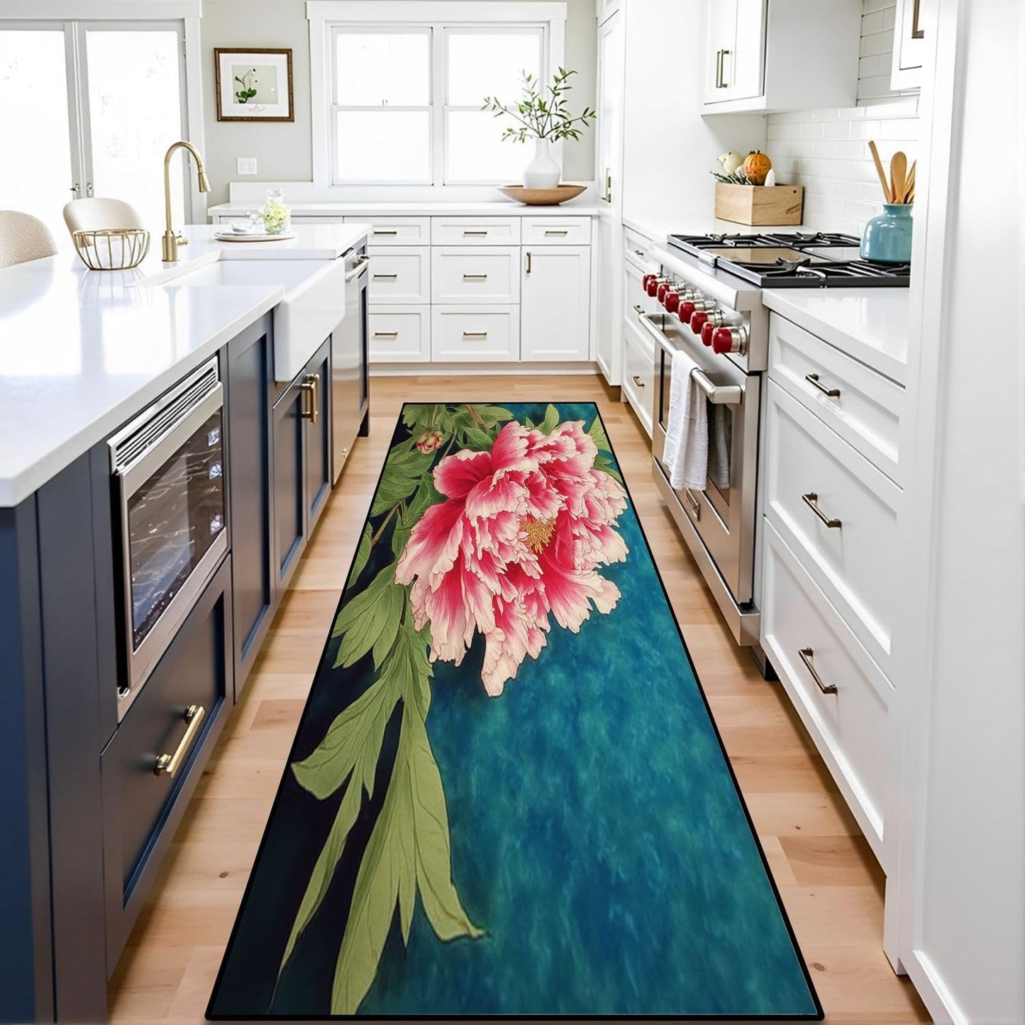 Runner Rug Washable 2x8 Leopard Print Seamless Leopard Skin Fashionable Cheetah Fur Non-Slip Hallway Area Rug Indoor Outdoor Home Decor for Entryway Bathroom Kitchen Carpet Yoga Floor Mat