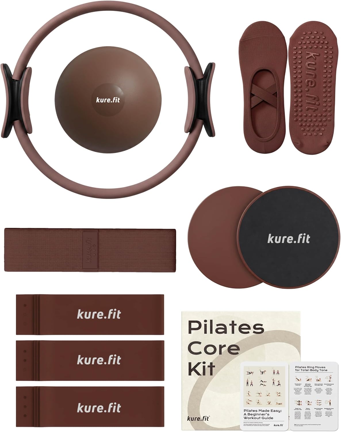 Pilates Kit for Women – Home Pilates Equipment Set with Ring, Ball & Resistance Bands | Pilates Starter Kit with Accessories in Gift Box