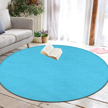Women's Large Home Decor Mat, Soft Round Yoga Carpet, Non Slip Machine Washable Home Office Circle Rug Purple