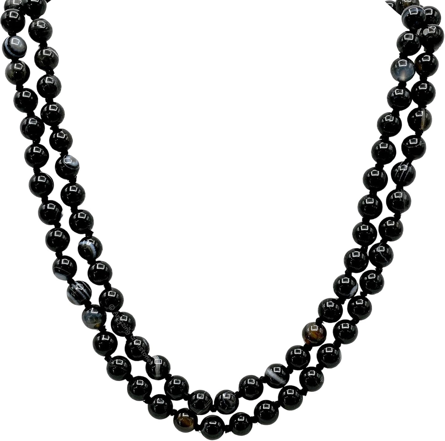 Amazing Gemstone 108 Beads Handmade Mala (Knotted, Rudraksha) - Colors B